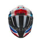 Spada Trailhawk Raptor Adventure Motorcycle Helmet - Red/Blue/White