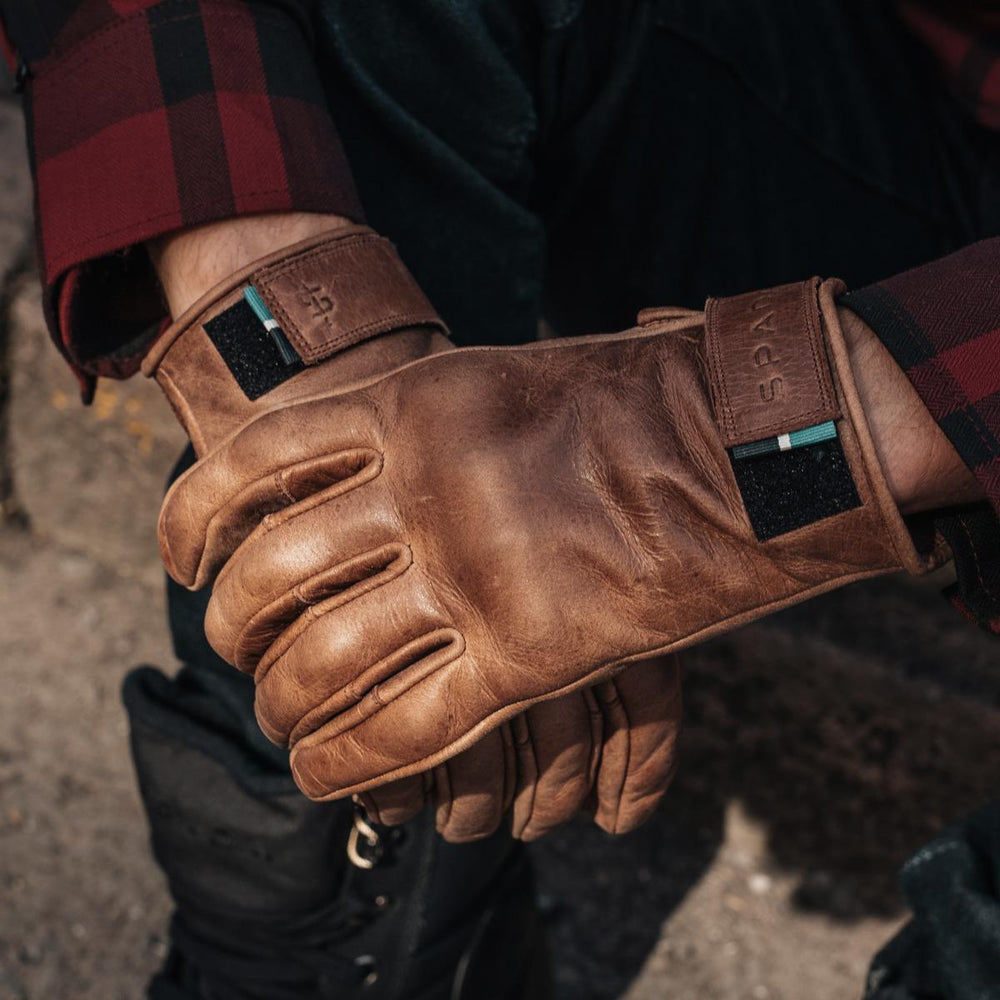 Spada Clutch Leather Motorcycle Gloves - Cognac Brown