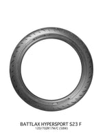 Bridgestone Battlax Hypersport S23 Front Tyre TL 58W 120 70ZR17"