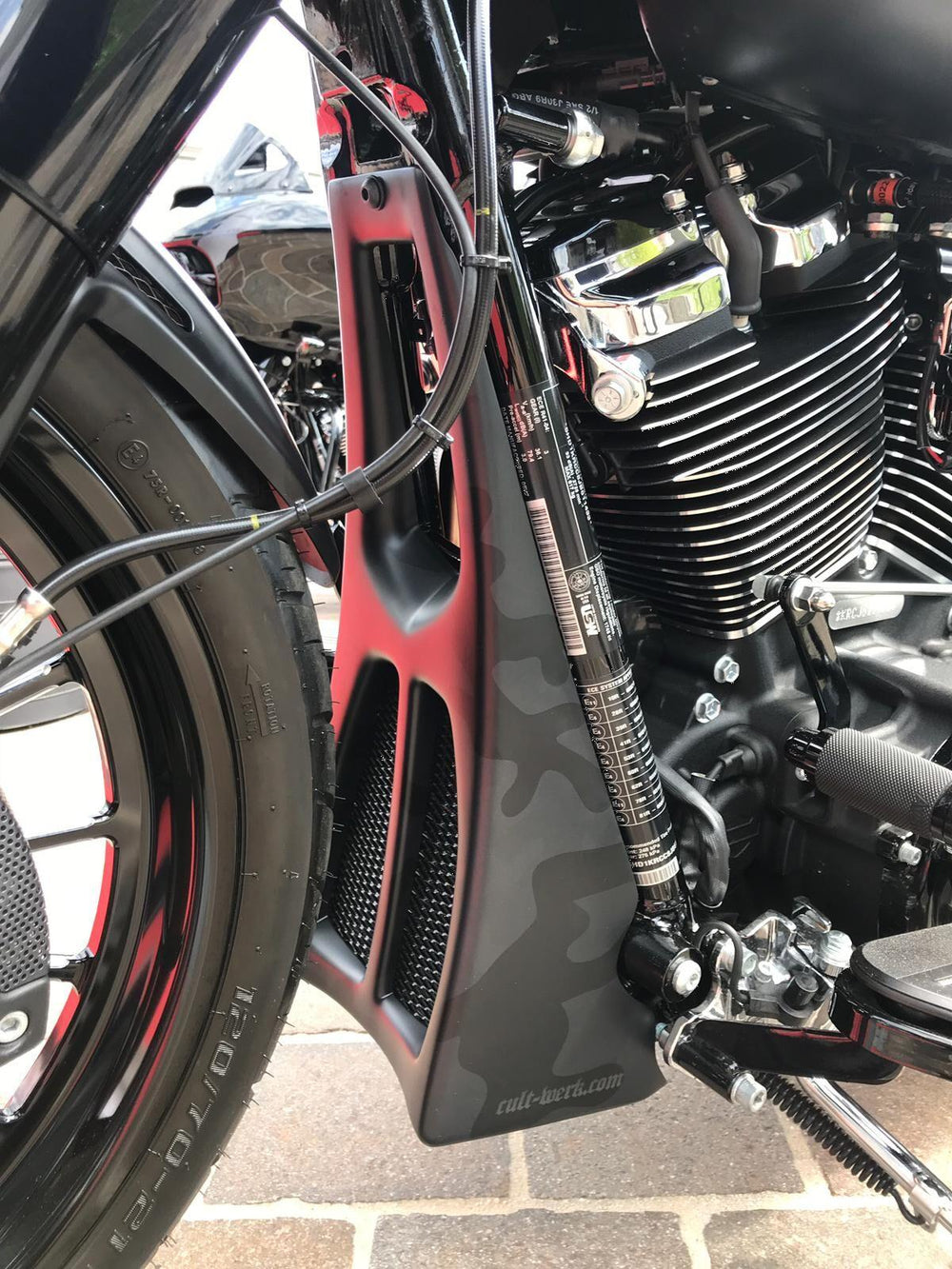Cult Werk Spoiler Custom For Harley Davidson FLHRXS 1750 2017-2018 Front - Black