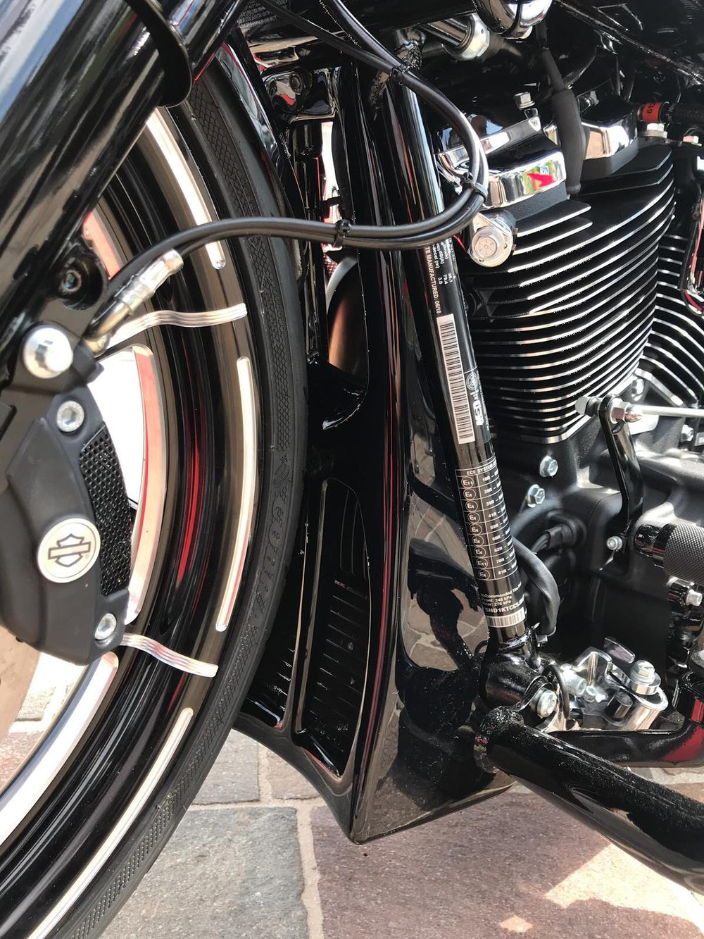 Cult Werk Spoiler Custom For Harley Davidson FLHR 1690 2016 Front - Black