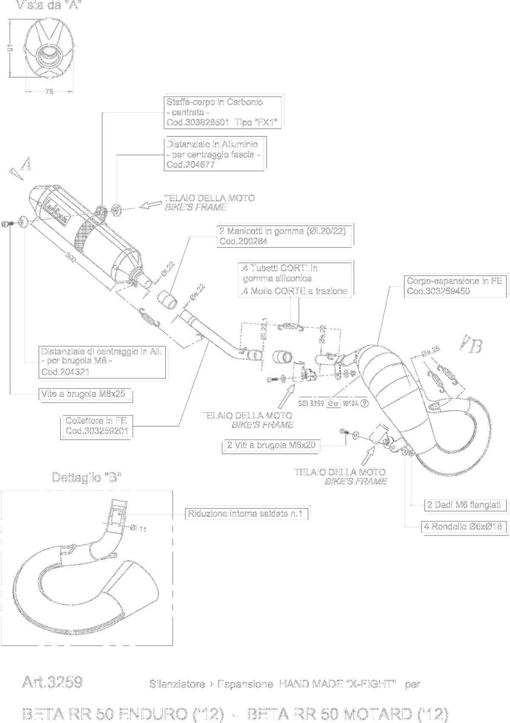 LeoVince X-FIight Black Edition Full Exhaust System For Beta RR 50 2012-2022