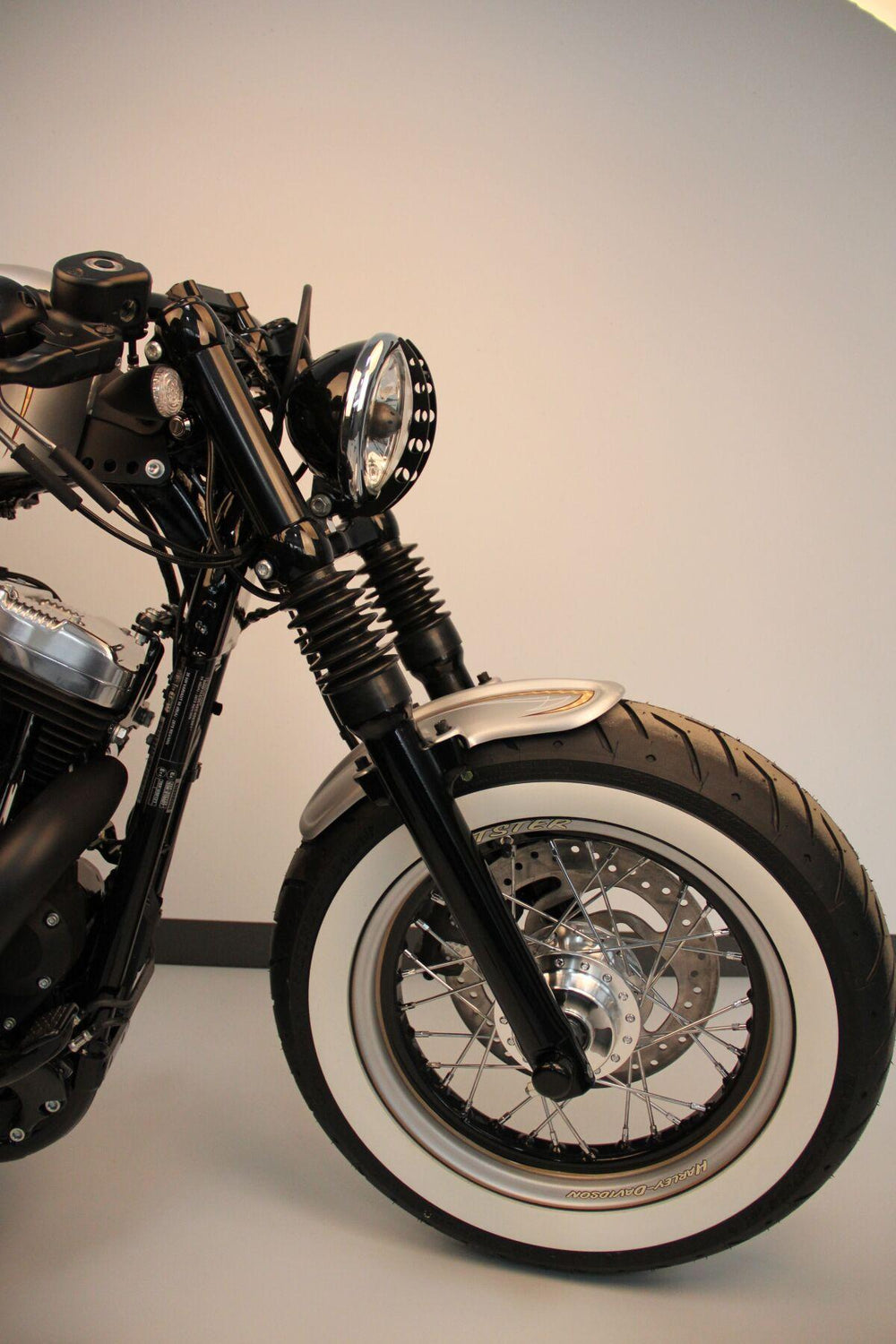 Cult Werk Front Fender Old School For Harley Davidson XL 1200 X 2010-2015 Front - Gloss Black
