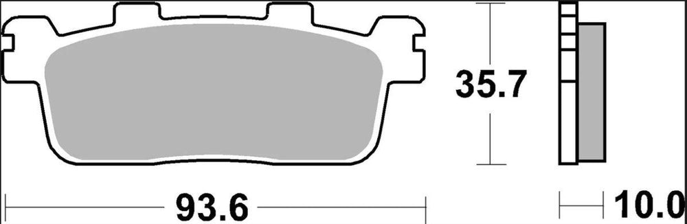 Brembo Prime Carbon Ceramic Brake Pads For Kymco K-XCT 125 I 2013-2014 Rear