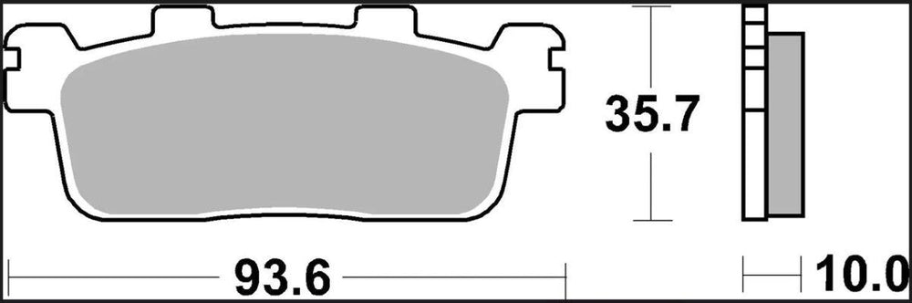 Brembo XS Prime Sintered Brake Pads For Kymco K-XCT 125 I 2013-2014 Rear