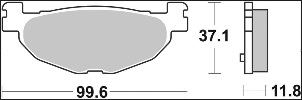 Brembo XS Prime Sintered Brake Pads For Yamaha XP 500 T-Max 2004-2011 Rear