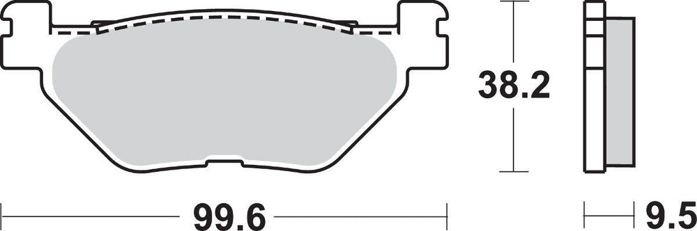 SBS LS Street Excel Sintered Rear Brake Pads For Yamaha FJR 1300 2001-2003