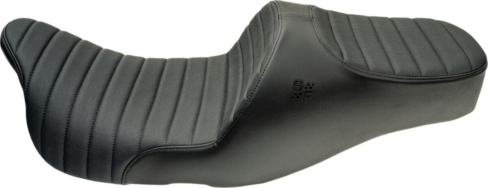 Slyfox Chariot Seat For Harley Davidson FLHRXS 1868 ABS 2024-2025 Classic Stitch Black Logo - Black