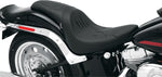 Drag Specialties Predator Seat For Harley Davidson FLSTF 1450 2006 Flame Stitched - Black