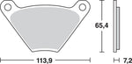 TRW All Round Sintered Metal Brake Pads For Harley Davidson FL 1200 1975-1977 Fit Front Or Rear