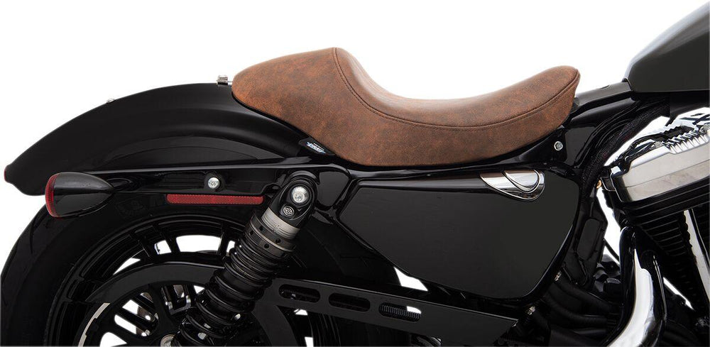 Drag Specialties 3 4 Solo Seat For Harley Davidson XL 1200 C 2004-2020 Distressed - Brown