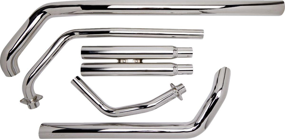 Cobra Streetrod Straight Cut Exhaust System For Honda VT 600 C 1988-2007 - Chrome