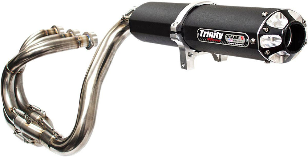 Trinity Racing Stage 5 Dual Exhaust System For Yamaha YXZ 1000 R 2016-2025 - Black