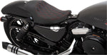 Drag Specialties 3 4 Solo Seat For Harley Davidson XL 1200 C 2004-2020 Double Diamond Red Stitching - Black Red