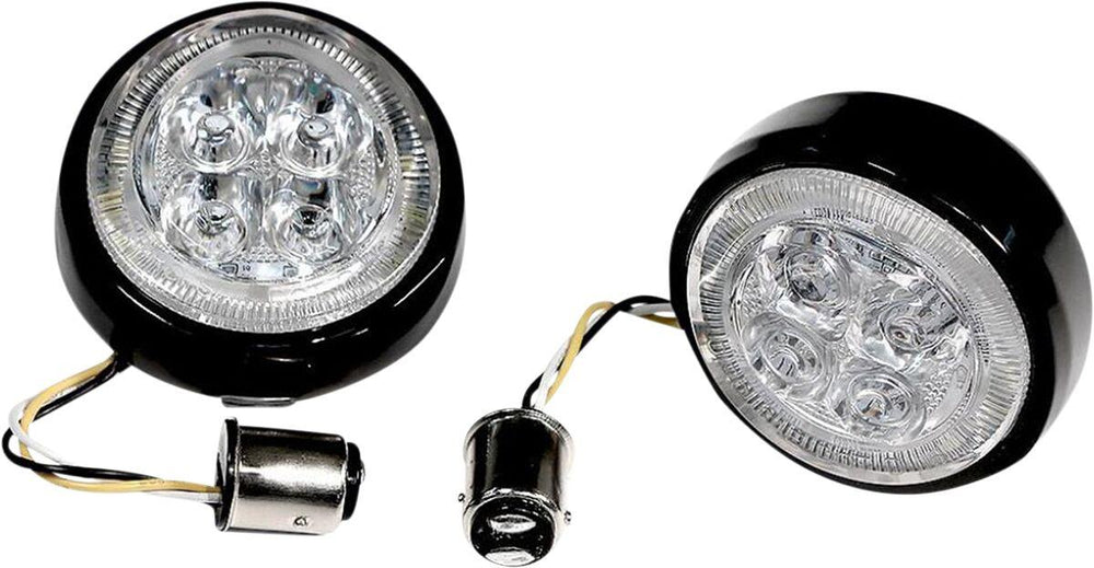 Ciro Fang Signal Light Inserts For Harley Davidson FLD 1690 2012-2013 Rear