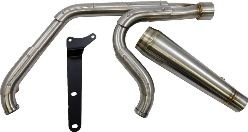 Trask 2 Into 1 Assault Exhaust System For Harley Davidson FLH 1868 2021 - Stainless Steel