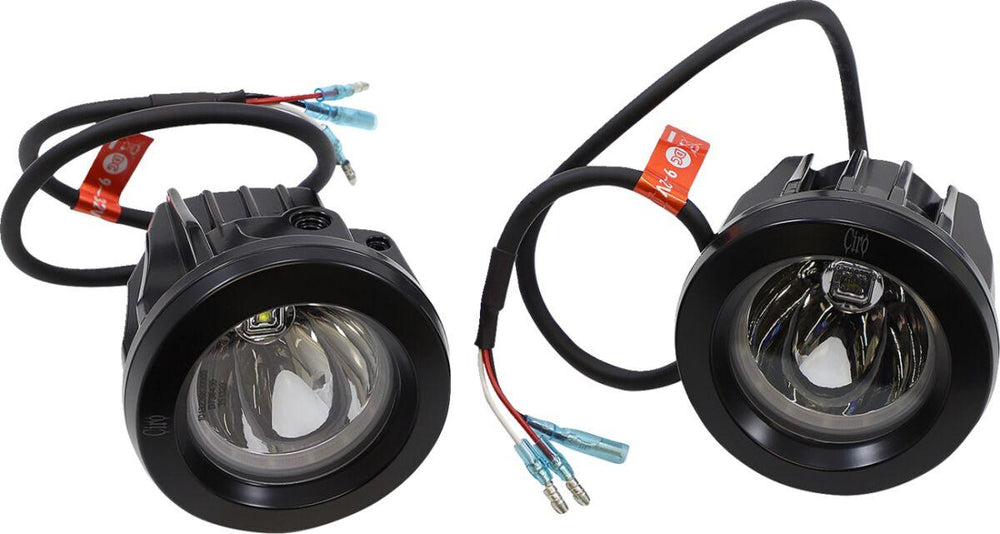 Ciro TAC-10 Light Cannons For Harley Davidson FLH 1868 ABS 2021 Black Clear