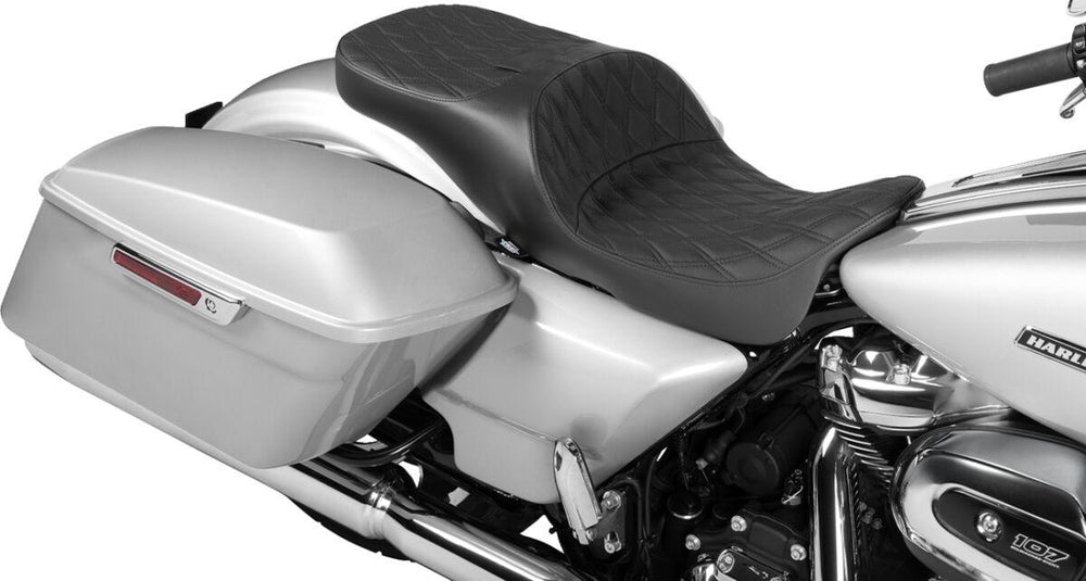 Drag Specialties Extended Reach Freedom Touring Seats For Harley Davidson FLH 1868 ABS 2021 Double Diamond - Black
