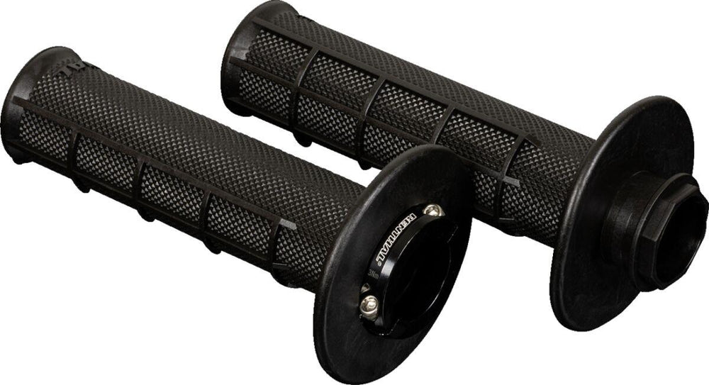 Renthal MX R-Works Lock-On Grips For Honda CRF250R 2023-2024 - Black/Grey