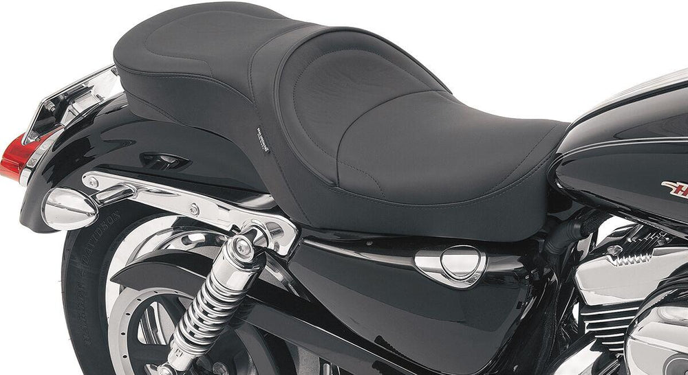 Drag Specialties Low-Profile Mild Stitched Touring Seat For Harley Davidson XL 1200 C 2004-2020 - Black