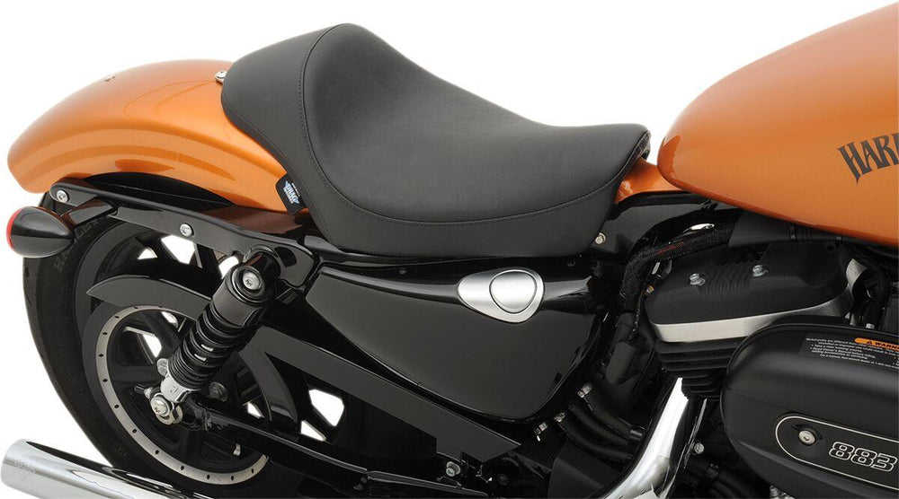 Drag Specialties Cafe-Style Solo Seat For Harley Davidson XL 1200 C 2010-2020 Smooth - Black