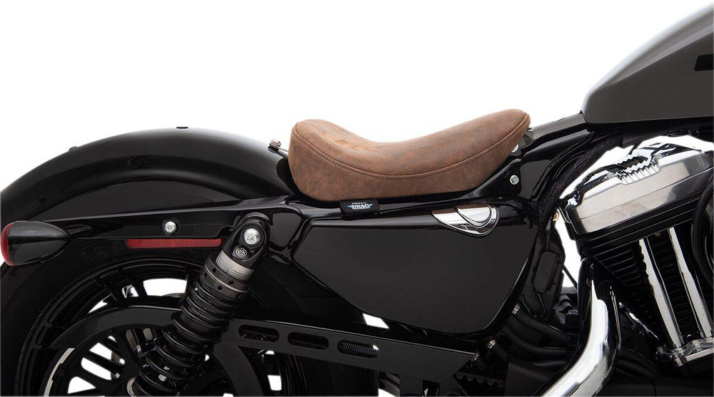 Drag Specialties Bobber Solo Seat For Harley Davidson XL 1200 C 2010-2020 Distressed - Brown