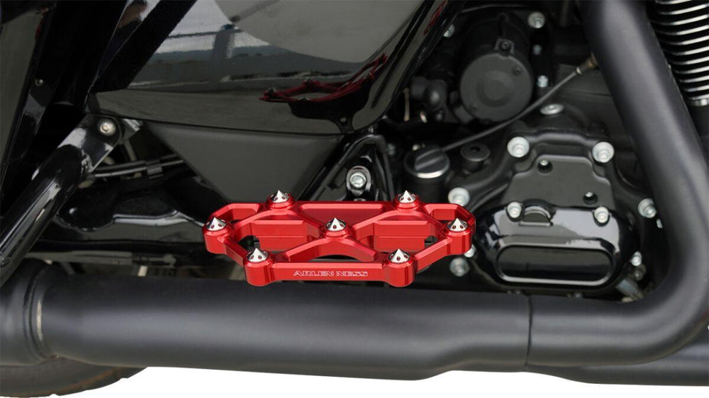 Arlen Ness Diamond Passenger Floorboards For Harley Davidson FLD 1690 2012-2013 - Red