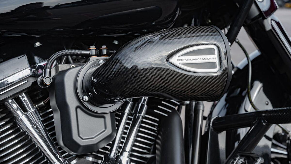 Performance Machine C4 Series Carbon Fibre Air Cleaner Kit For Harley Davidson FLDE 1750 2018-2020 - Black Opsâ¢
