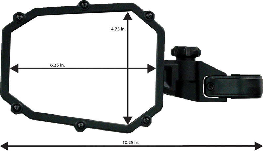 Moose Racing Side View Mirror For John Deere 2030A 1200 2018-2022 - Black