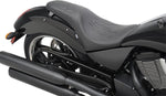 Drag Specialties Predator Seat For Victory High-Ball 106 2012-2014 Flame Stitched - Black