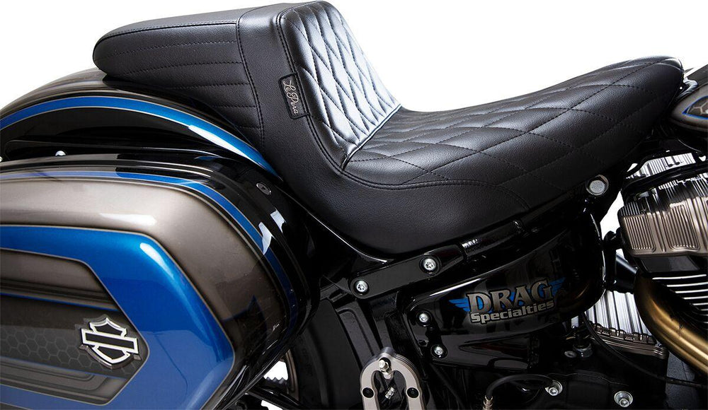 LE Pera Kick Flip Biker Gel Seat For Harley Davidson FLSB 1750 ABS 2018-2024 Diamond - Black