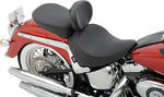 Drag Specialties Backrest Compatible Black Stitching Solo Seat For Harley Davidson FLSTC1450 2000-2003 - Black