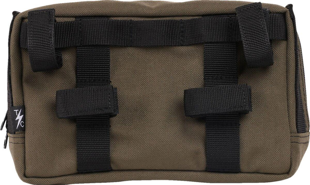 Thrashin Supply Co Handlebar Bag Plus Green/Orange - 12.5cm (5") x 22.9cm (9") x 10 cm (4")