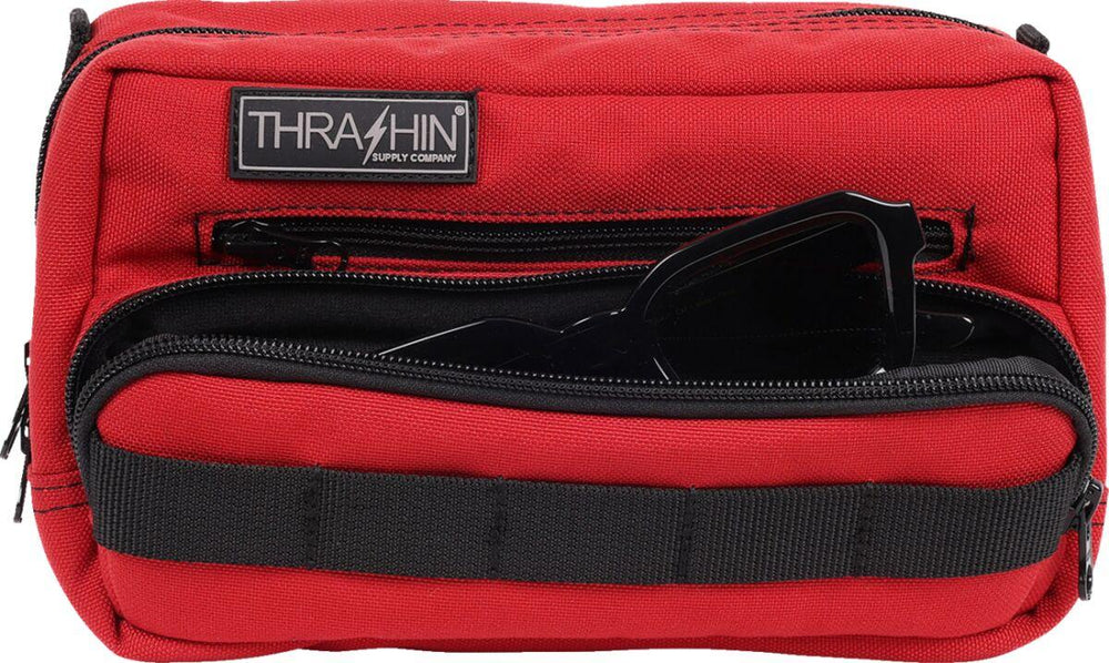 Thrashin Supply Co Handlebar Bag Plus Orange/Red - 12.5cm (5") x 22.9cm (9") x 10 cm (4")