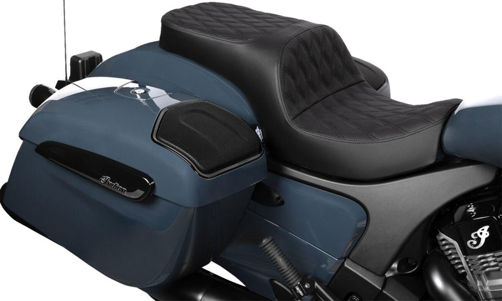 Drag Specialties Freedom Touring Double Diamond Seat For Indian Challenger 108 ABS 2020-2025 - Black