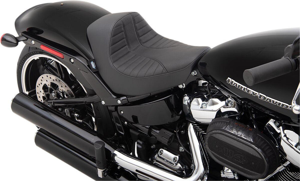 Drag Specialties EZ-On Mount Solo Seat For Harley Davidson FXBR 1750 2018-2020 Scorpion Stitched - Black