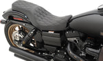 Drag Specialties Predator 2 Up Seat For Harley Davidson FLD 1690 2012-2013 Double Diamond - Black