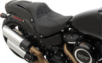 Drag Specialties EZ-On Scorpion Stitched Solo Seat For Harley Davidson FXFB 1750 2018-2019 - Black