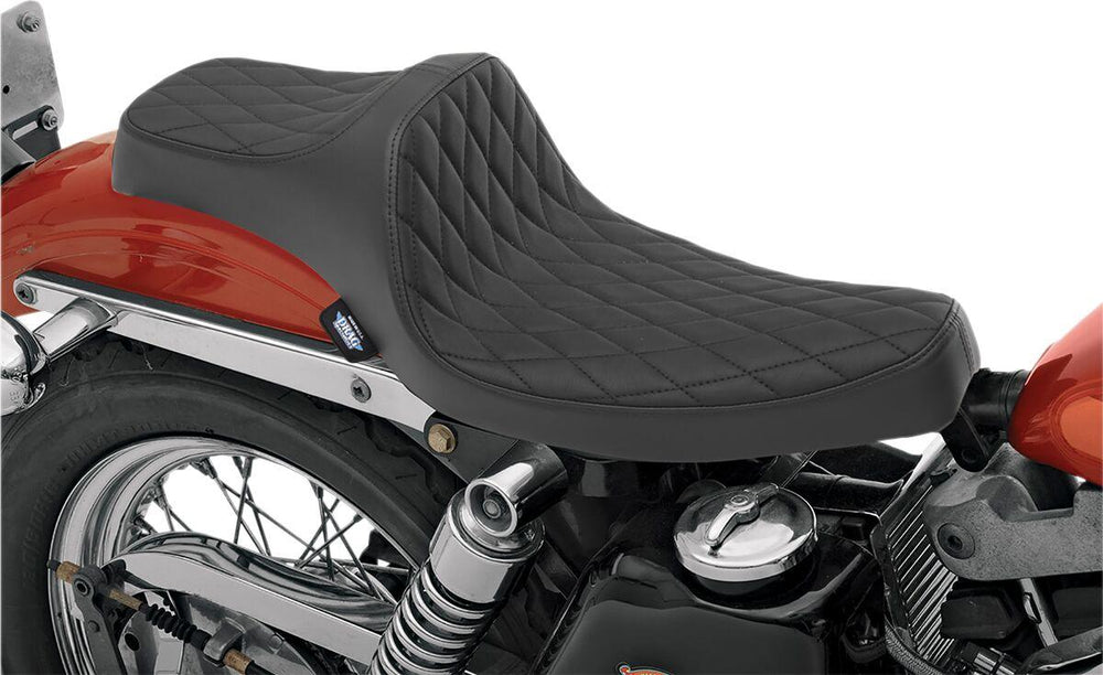 Drag Specialties Predator III Seat For Harley Davidson XL 900 1957-1959 Black Stitching Diamond Stitch - Black