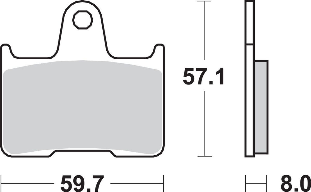 SBS Sintered Metal Rear Brake Pads For Kawasaki GTR 1400 2008-2011