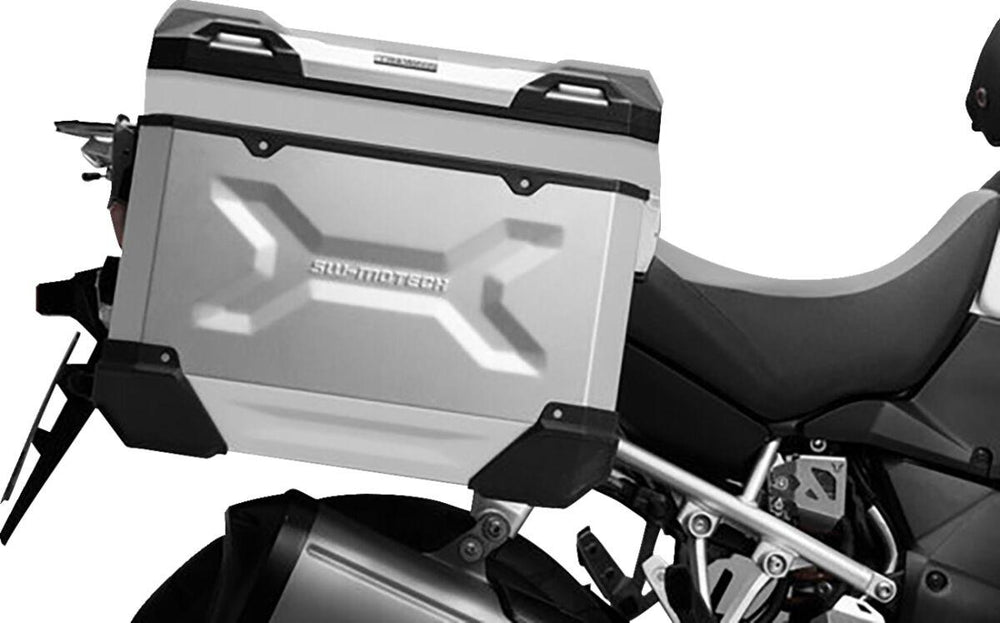 SW Motech TRAX Adventure Hard Pannier Case For KTM Adventure 1050 2015-2016 Left - Silver