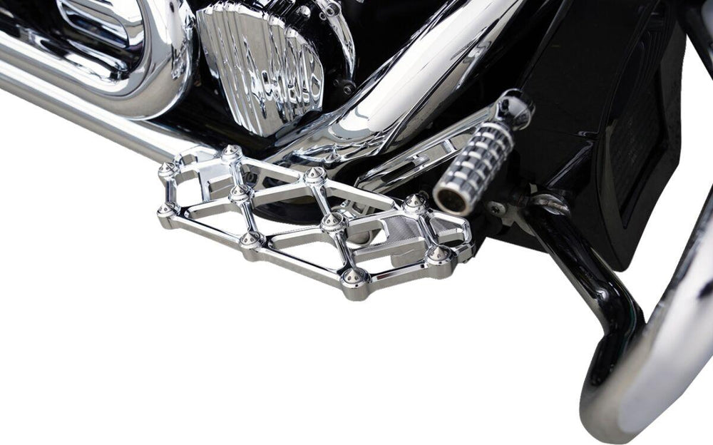 Arlen Ness Diamond Rider Floorboards For Harley Davidson FLD 1690 2012-2013 - Chrome