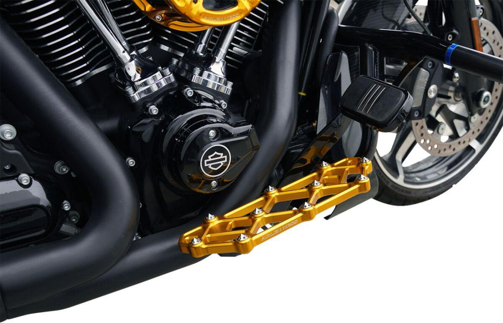 Arlen Ness Diamond Rider Floorboards For Harley Davidson FLD 1690 2012-2013 - Gold