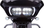Ciro Fang Headlight Bezels For Harley Davidson FLTRK 1868 ABS 2020-2024 Chrome Clear