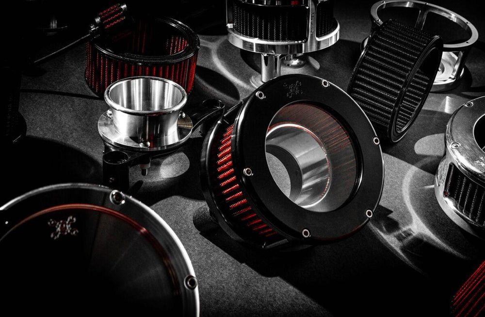 Feuling Parts BA Air Cleaner Kit For Harley Davidson FLHX 1923 2024 - Black/Clear/Red