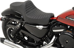 Drag Specialties Predator III Seat For Harley Davidson XL 1200 C 2004-2020 Classic Stitch - Black