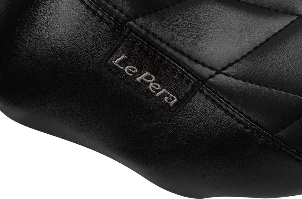 LE Pera Bare Bones Solo Seat For Harley Davidson FLHX 1750 ABS 2023 Diamond Stitch - Black