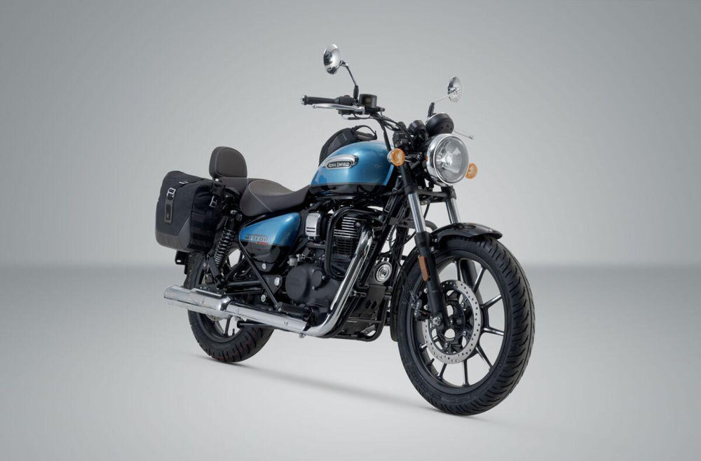 SW Motech Legend Side Pannier Bag System LC For Royal Enfield Meteor 350 2021-2024 - Black Brown