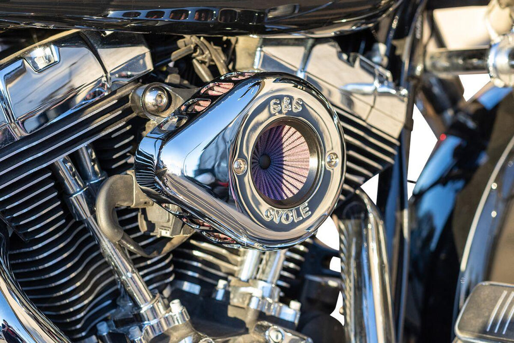 S&S Cycle Air Stinger Stealth Air Cleaner Kit For Harley Davidson FLHR 1584 2008 - Chrome