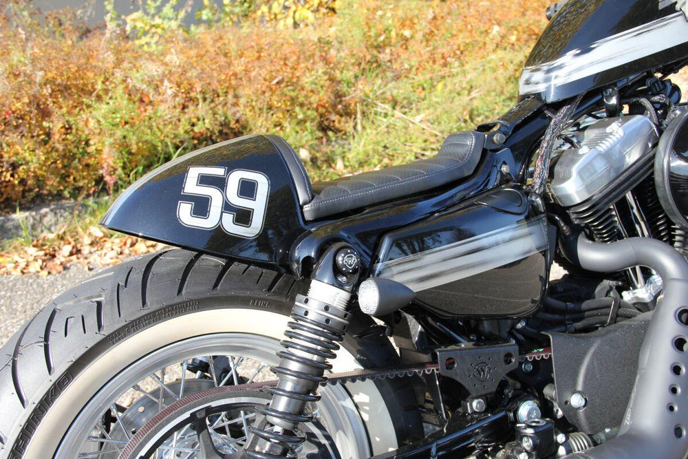 Cult Werk Rear Fender Cafe With Seat For Harley Davidson XL 1200 C 2004-2020 Rear - Black